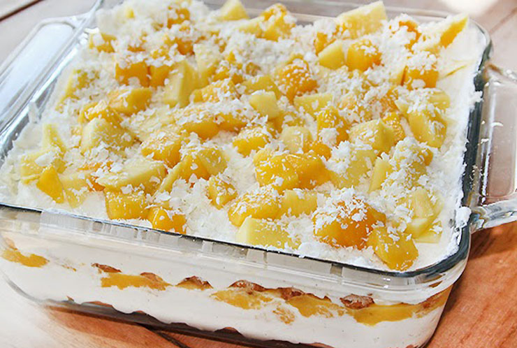 tiramisu met tropische vruchten ananas mango kokos dessert recept